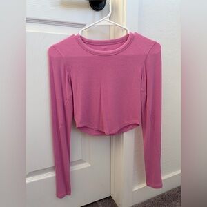 lululemon athletica Pink Long Sleeve Crop Top